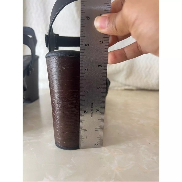 KORKS Womens Dawson Black Faux Leather Top Knot Wedge Sandals Sandals New - Picture 8 of 8